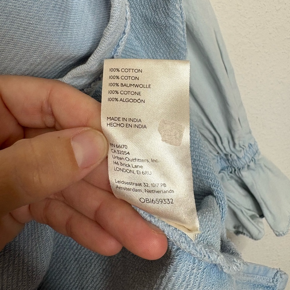 Pilcro Light Blue Textured Top - Picture 5 of 6